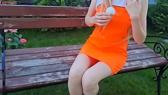 Amateur Couple'S Public Toy Play With A Sexy Girl And Vibrator