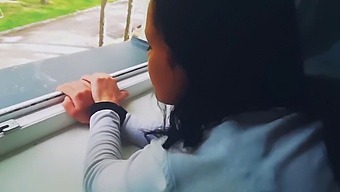 Facial Closeup: Hot Girl Gets Fucked By The Window